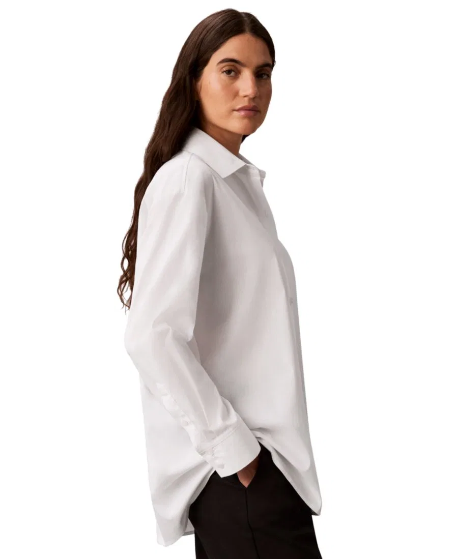 Рубашка с воротником Calvin Klein, Photo White — фото 3