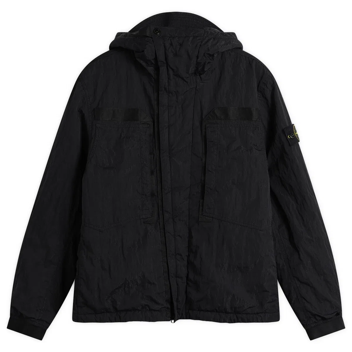 Куртка с капюшоном из рип-нейлона Warp Rib Nylon-TC Stone Island, Black