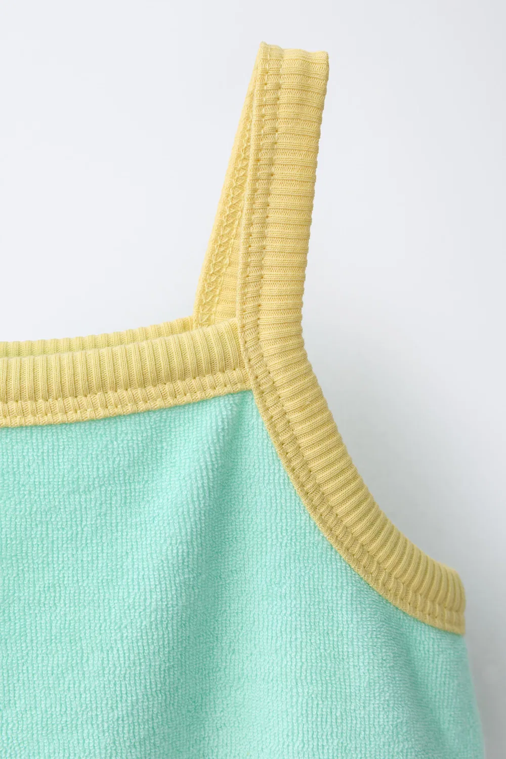 Комбинезон из контрастной махровой ткани ZARA, Washed Green — фото 3