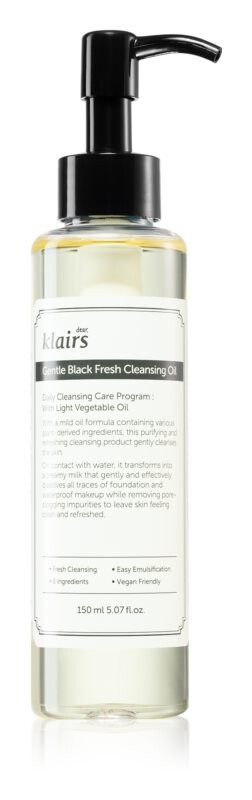 

Нежное очищающее масло для жирной кожи Klairs Gentle Black Fresh Cleansing Oil