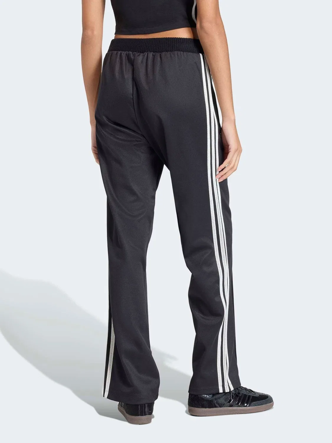Спортивные штаны Firebird с вязаными кружевными деталями adidas originals, черный — фото 2
