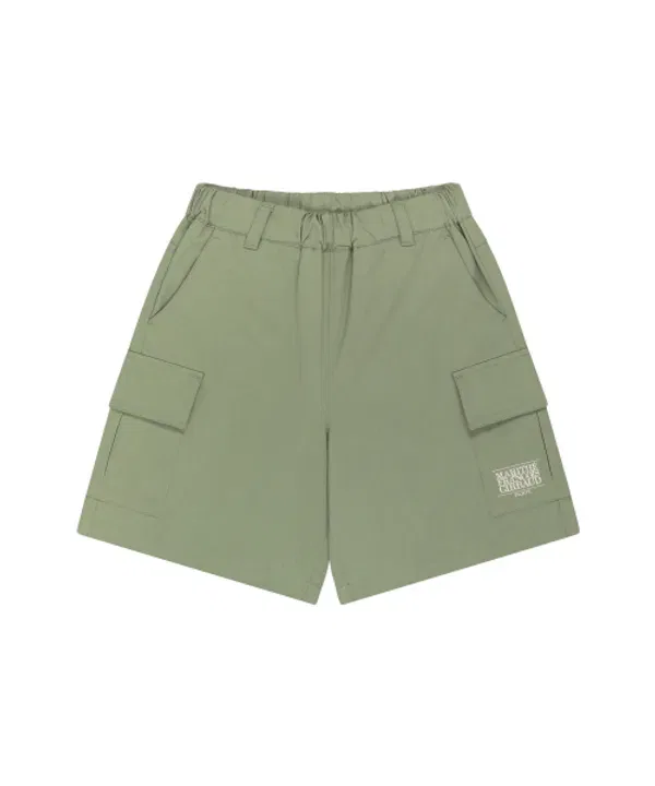 Шорты карго хлопковые для детей, Khaki, Marithé Kids — фото 2