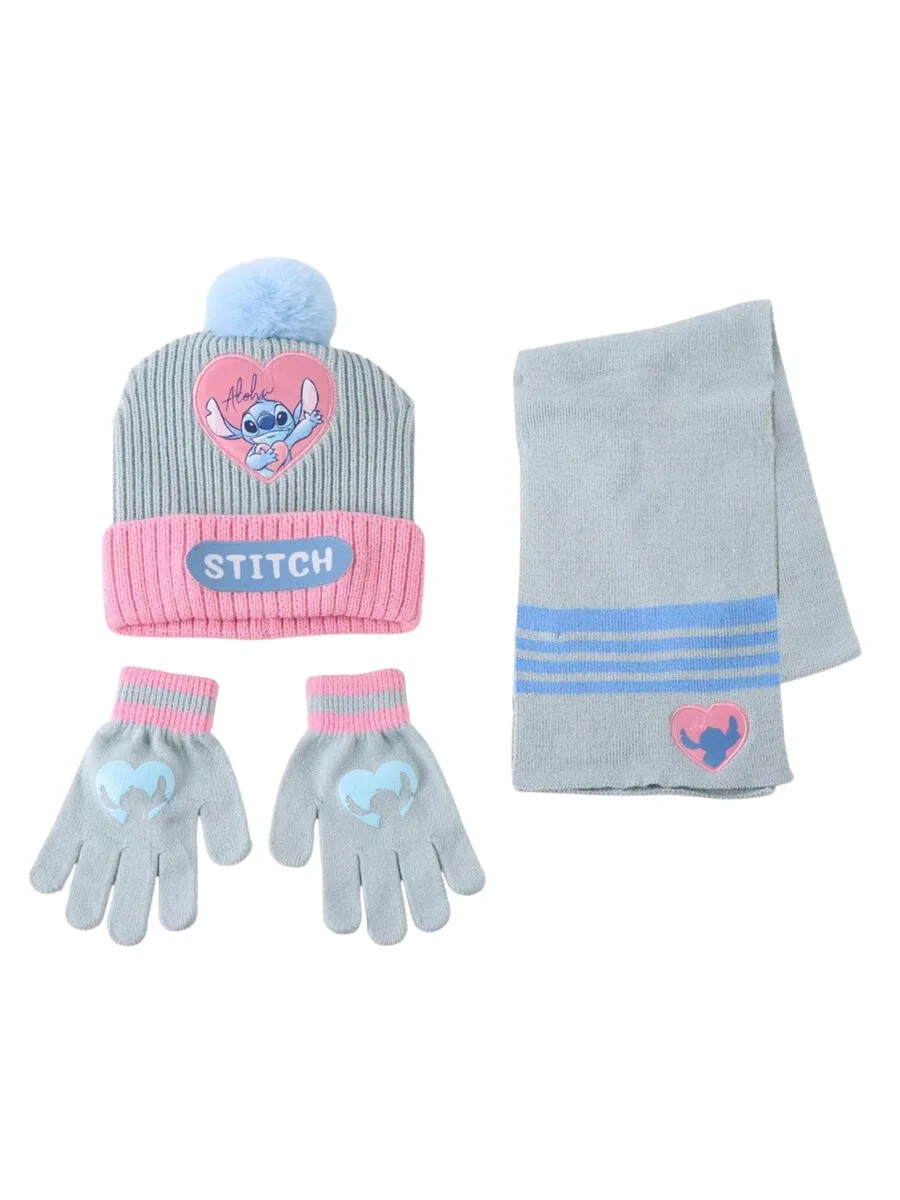 Комплект Cerda '3-teiliges Stitch Schal-Set' светло-голубого цвета