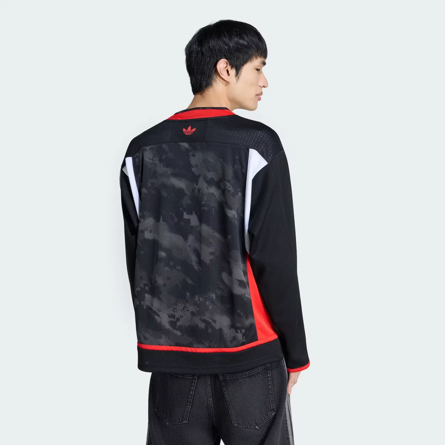 Мужское джерси свободного кроя Hockey Jersey, Adidas Originals, черный — фото 2