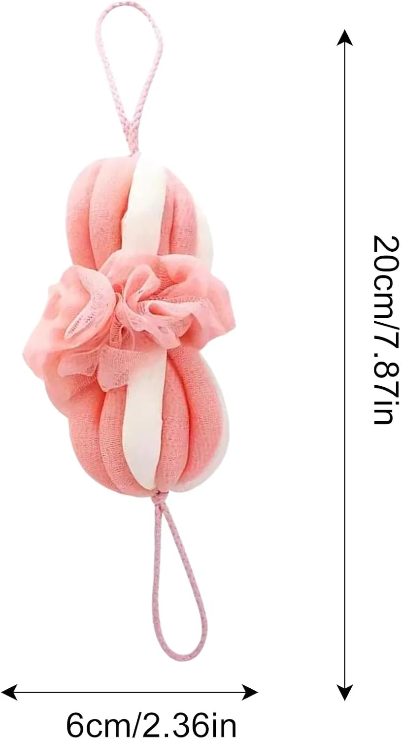 Мочалка для душа из мягкой сетки, Generisch, 1 шт, 6x6x20 см, Rose — фото 2