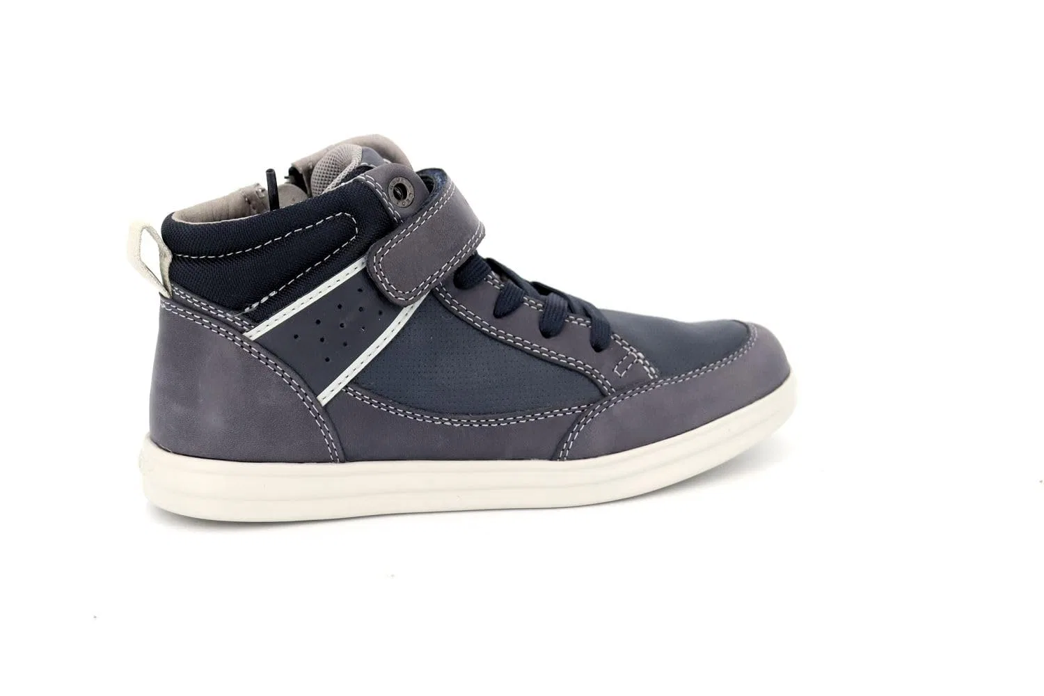 Детские кроссовки для мальчиков с высоким берцем J Anthor Boy I Geox, Navy Blue White — фото 2