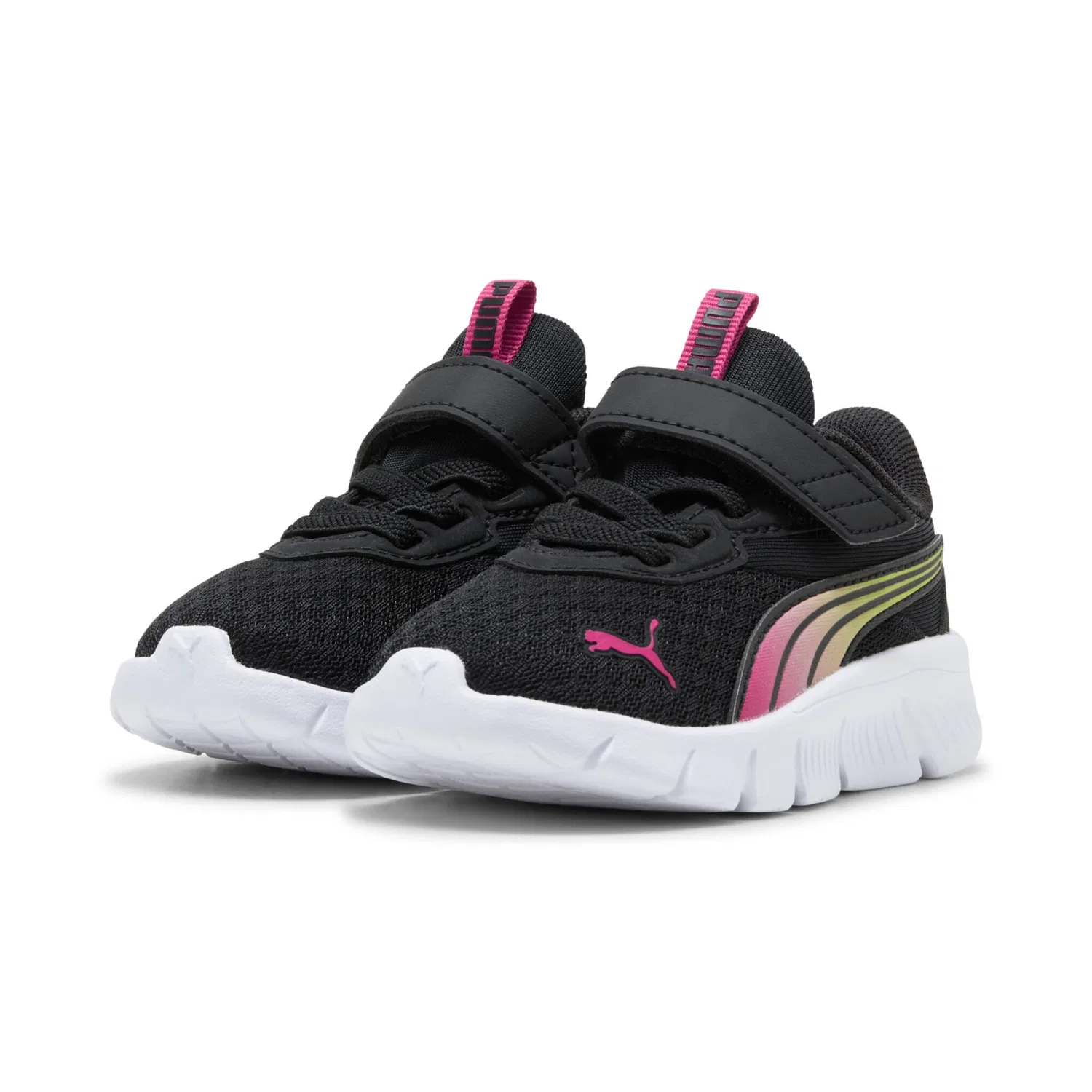 Детские кроссовки с липучкой FLEXFOCUS MODERN BLAZE FADE AC INF PUMA, Black/Pink/White