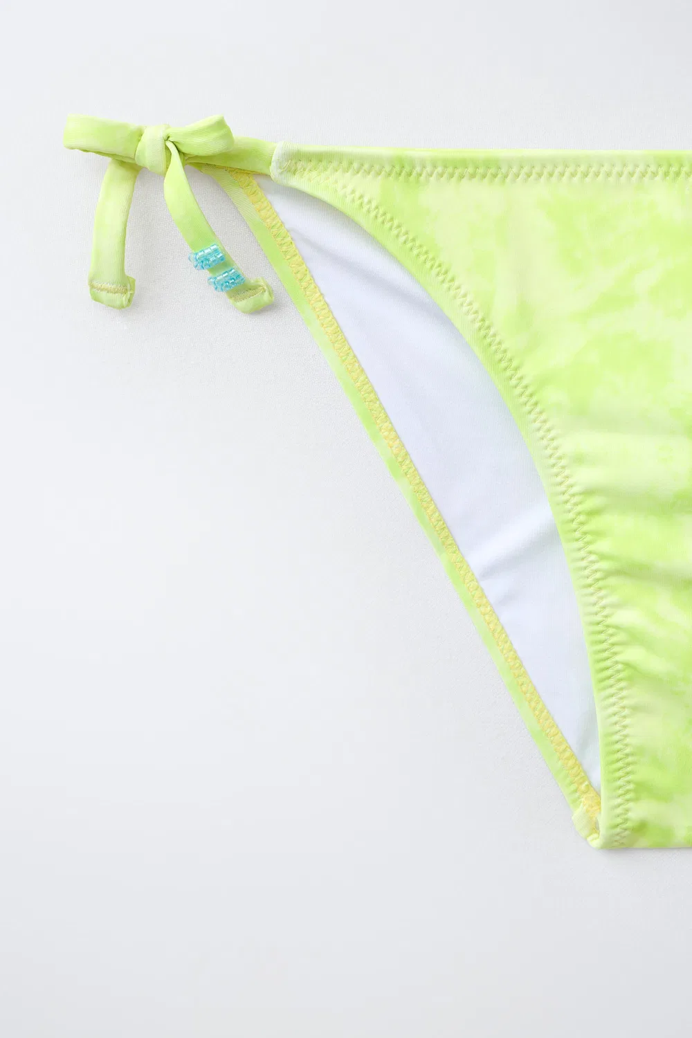 Бикини с рисунком гибискуса в стиле тай-дай, 6-14 лет ZARA, Fluorescent Lime — фото 4