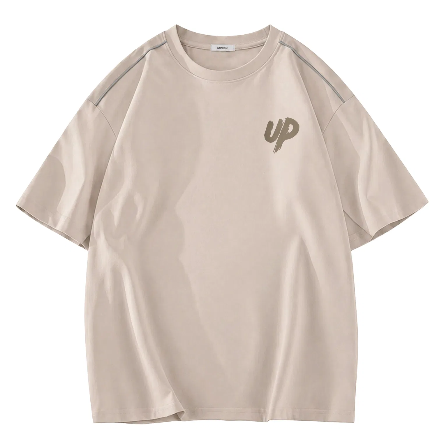 Футболка детская с принтом MINISO, Sand (B Up Chest Logo)