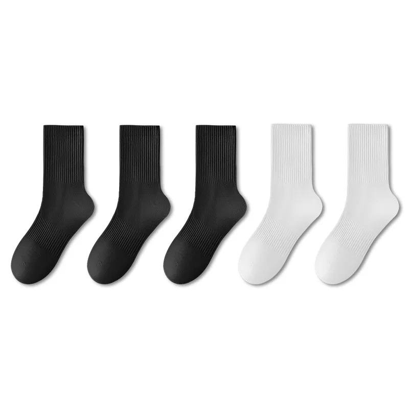 Детские носки 5 пар Набор MINISO, 3 Pack Black+2 Pack White