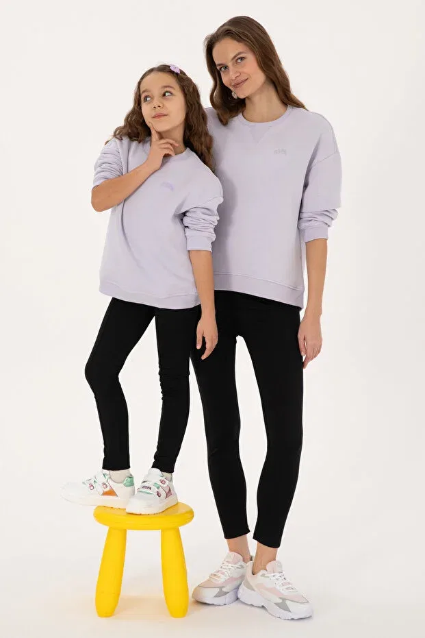 Детские свитшот для девочек с начесом U.S. Polo Assn., Lilac — фото 3