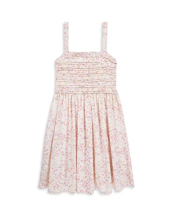 Детское платье для девочек с цветочным принтом Emerson Abercrombie Kids, Chalk Pink