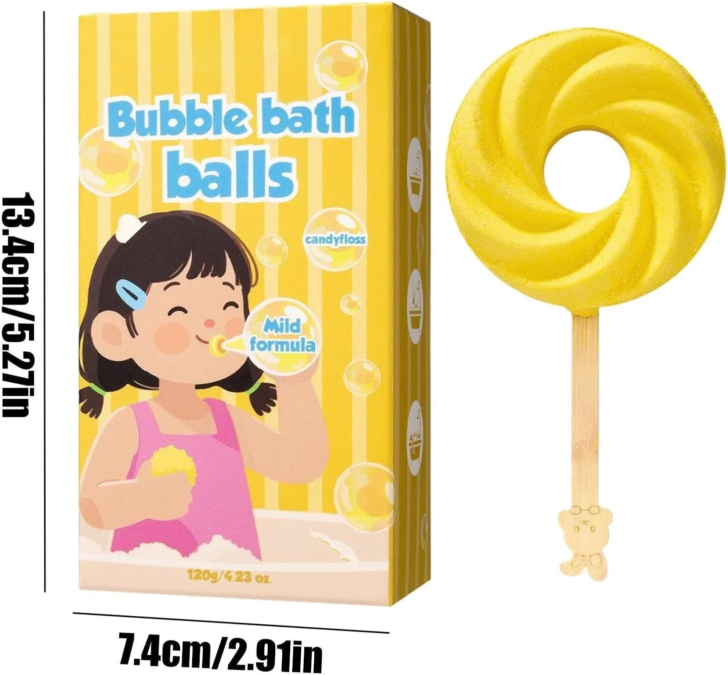 Пена для ванны Zunishaone, 120 г, Bubble Bath Salt Balls (Marshmallow) — фото 4