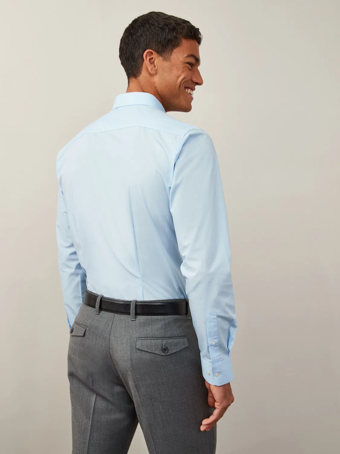 Рубашка с воротником, slim fit, Easy Care Next, голубой — фото 4
