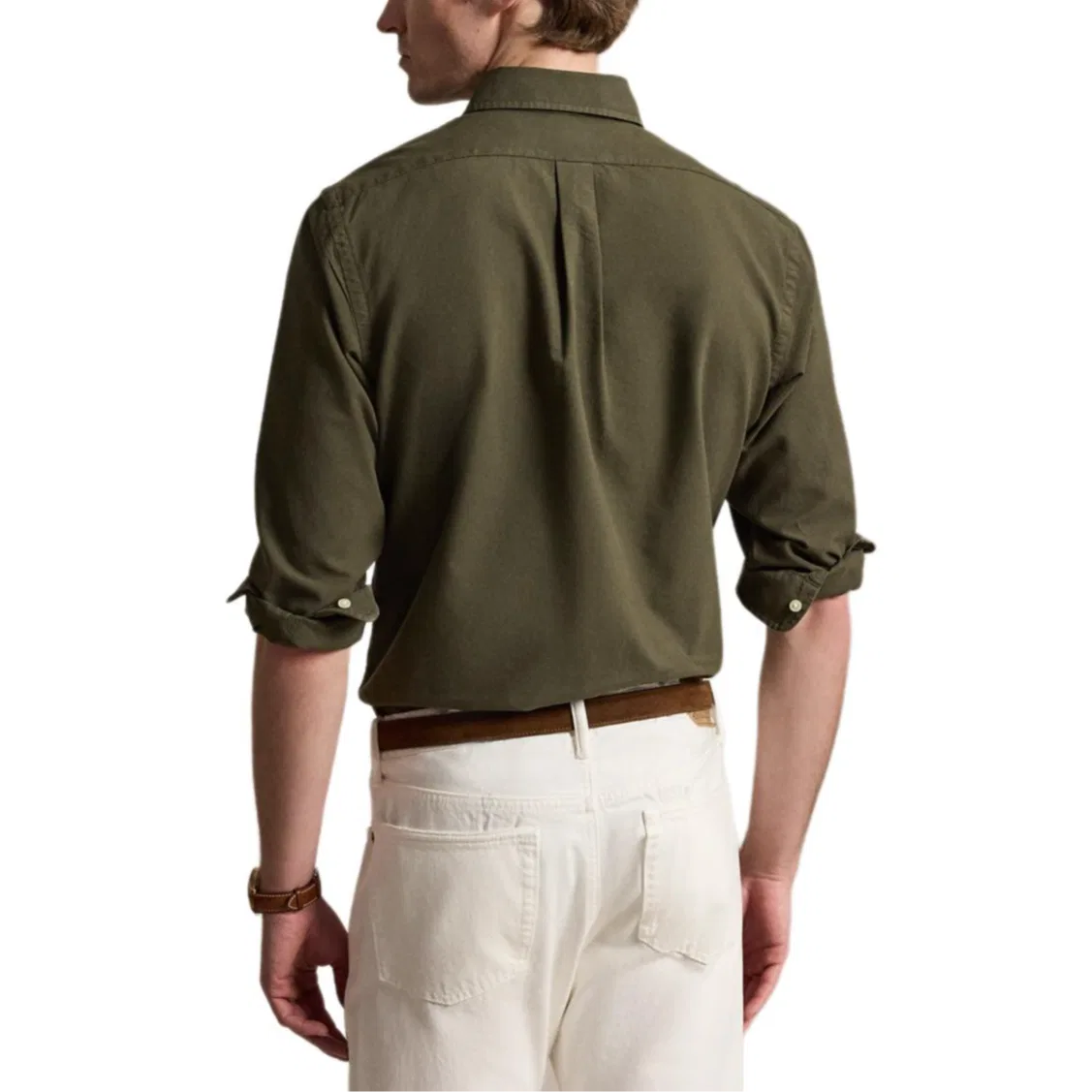 Рубашка классическая Polo Ralph Lauren, Brown Green — фото 4