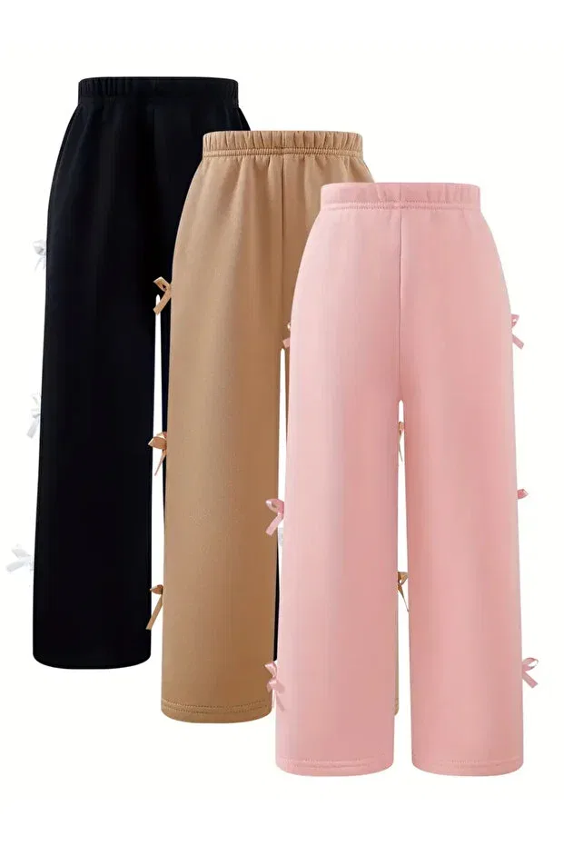 Детский спортивный комплект из 3 предметов с принтом Machetta, Pink-Black-Brown — фото 2
