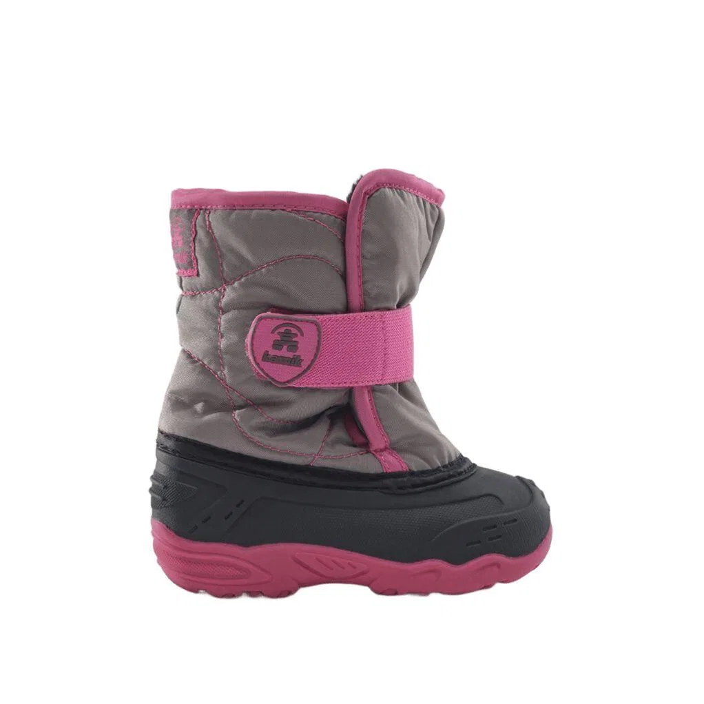 Детские зимние ботинки с утеплителем Snowbug 5 Kamik, Grau / Rosa