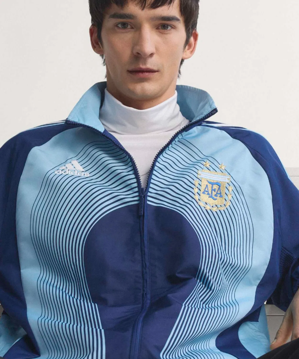 Мужской джерси-топ с принтом Argentina 2006 Adidas, Blue — фото 3