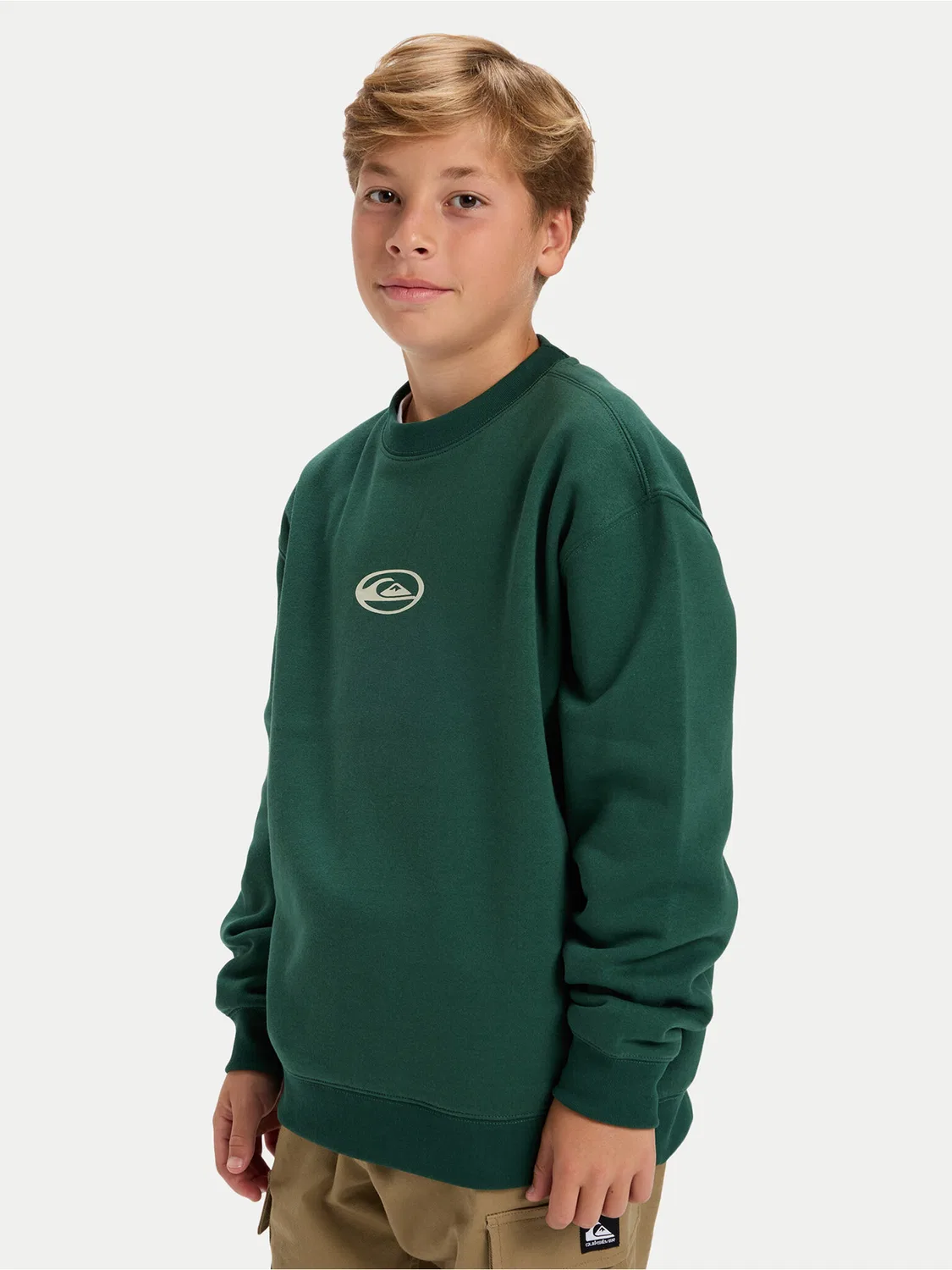 Толстовка стандартного кроя для мальчика Salt Water Graphic Quiksilver, зеленый — фото 4