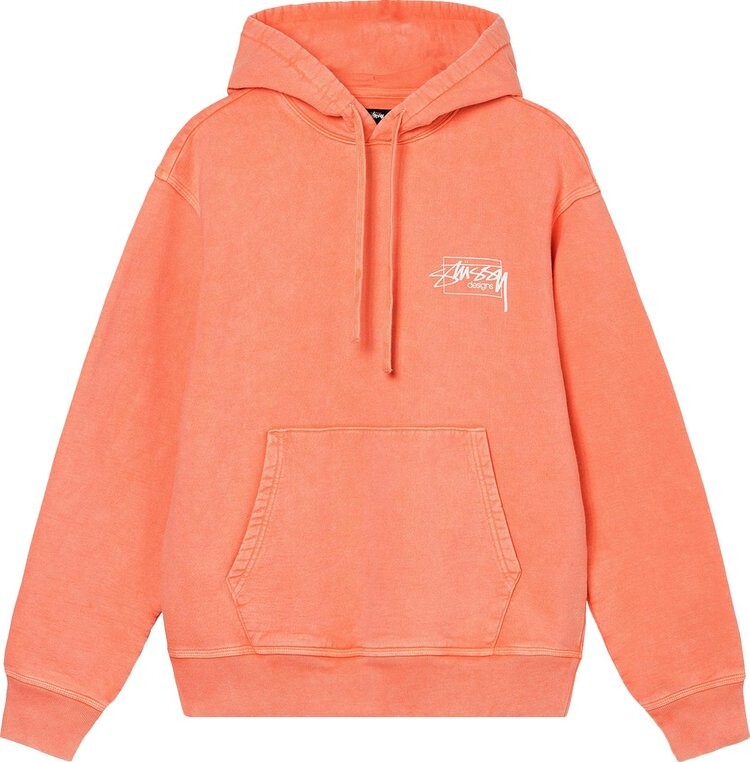 

Худи Stussy Dyed Stüssy Designs Hoodie 'Peach', оранжевый
