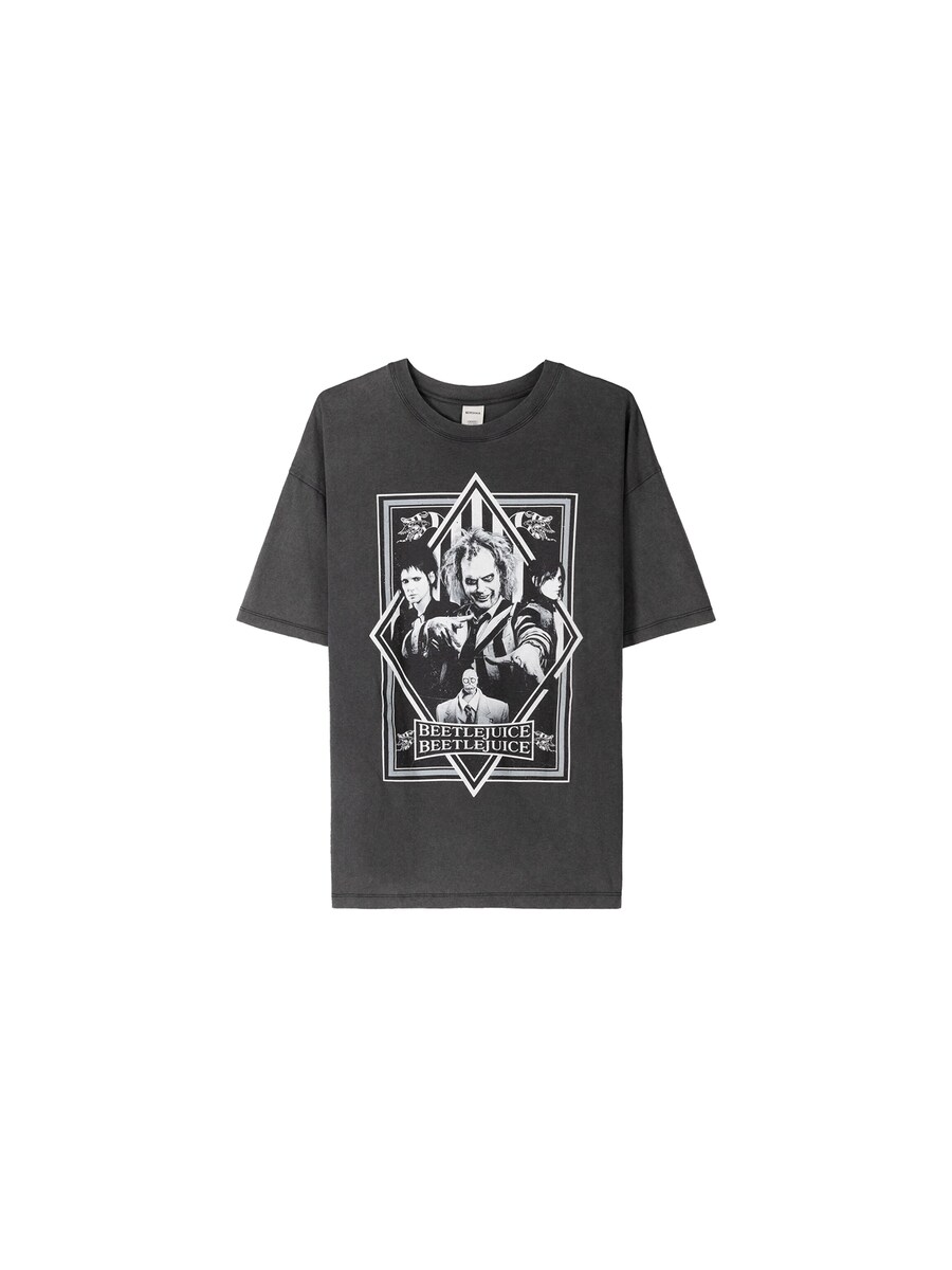

Футболка Bershka Shirt, цвет light grey/dark grey