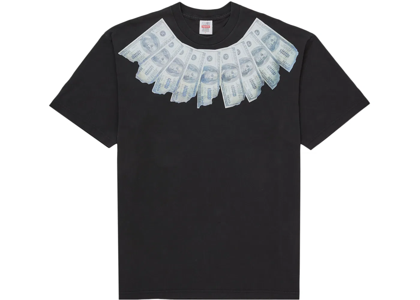 Мужская футболка с принтом Supreme MM6 Maison Margiela Money Top, Black