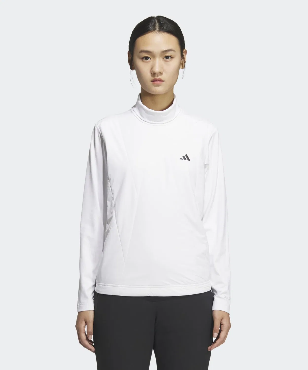 Женская футболка с высоким воротником, с длинным рукавомAdidas, Белый