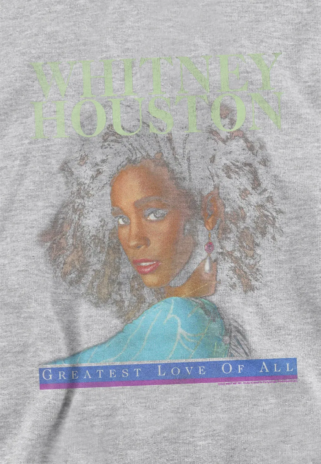 Детский худи с принтом The Greatest Love Youth Kids Pull-Over Hoodie Whitney Houston, Grey — фото 2