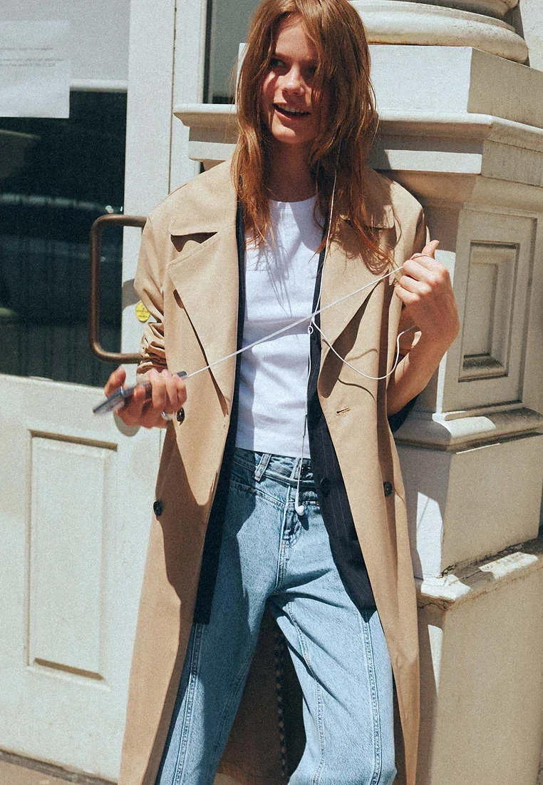 Подростковый - тренчкот Mango Kids, Beige — фото 3