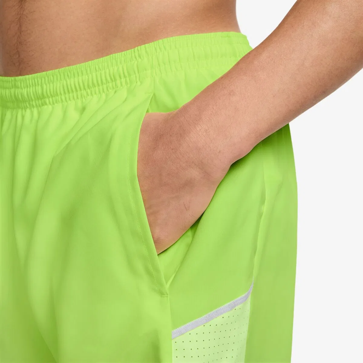 Мужские шорты для бега Dri-FIT Miler 5in Brief Short Nike, Volt Ice/Barely Volt/Reflective Silver — фото 3