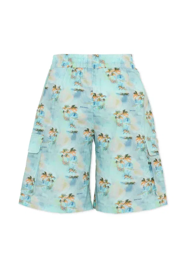 Шорты с принтом Cargo trousers Palm Angels, Light Blue, светло-голубой — фото 2