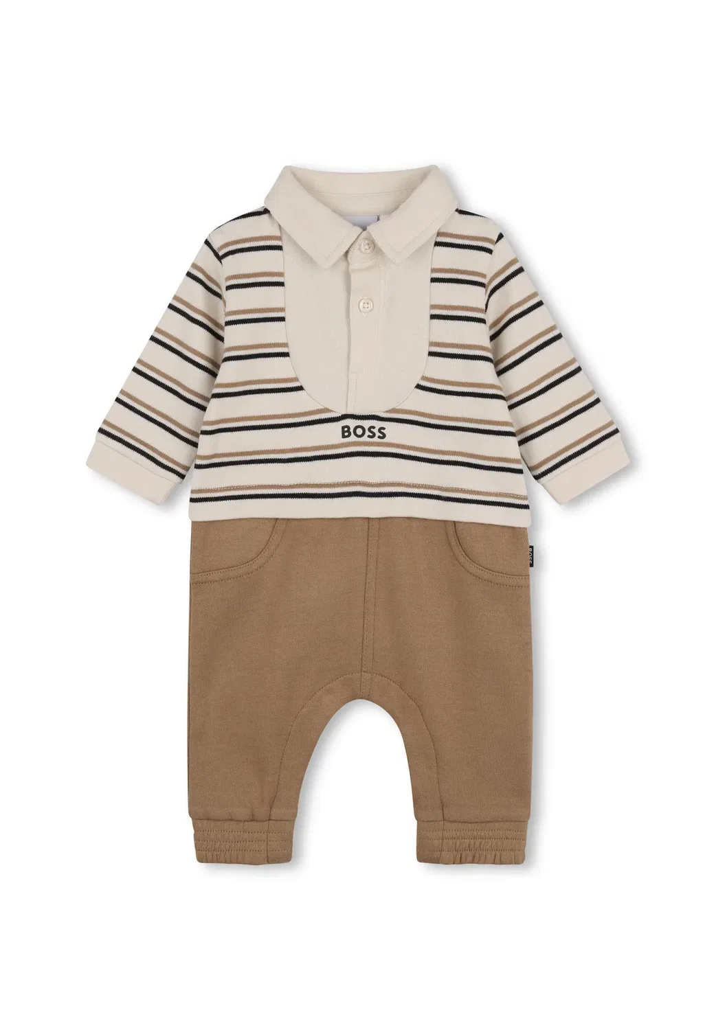 Комбинезончик "Все в одном" для малыша Boss Kidswear, New Beige — фото 4