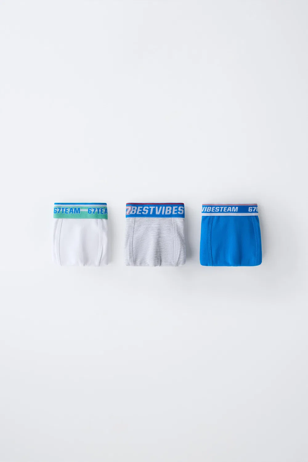 Для детей 6-14 лет / Набор из трех боксеров с лозунгами ZARA, White