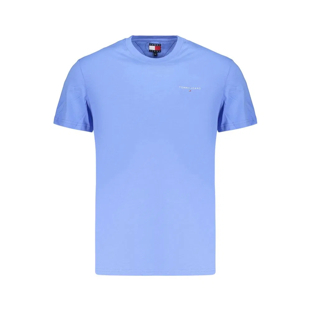 Мужская футболка с принтом и логотипом, Light Blue Cotton, Tommy Hilfiger, Blue