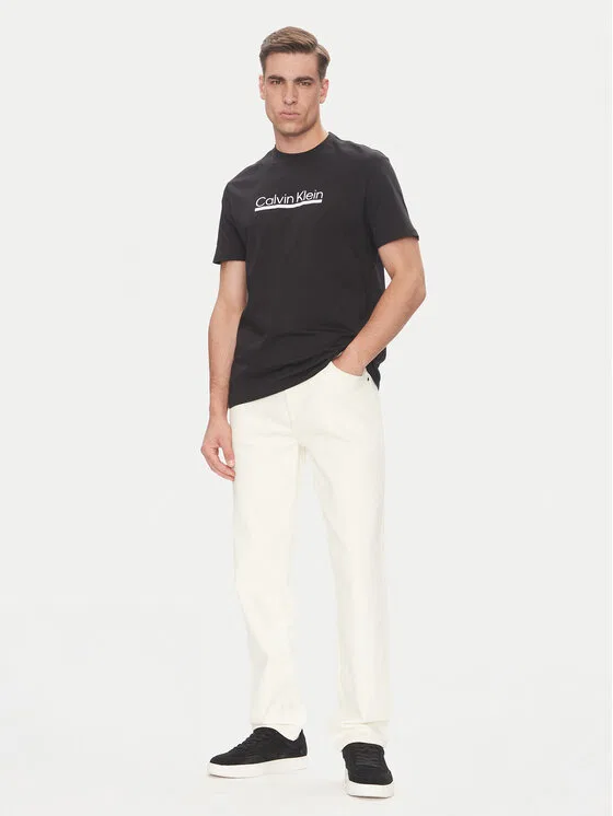 Футболка regular fit Outline Tape Graphic Calvin Klein, черный — фото 2