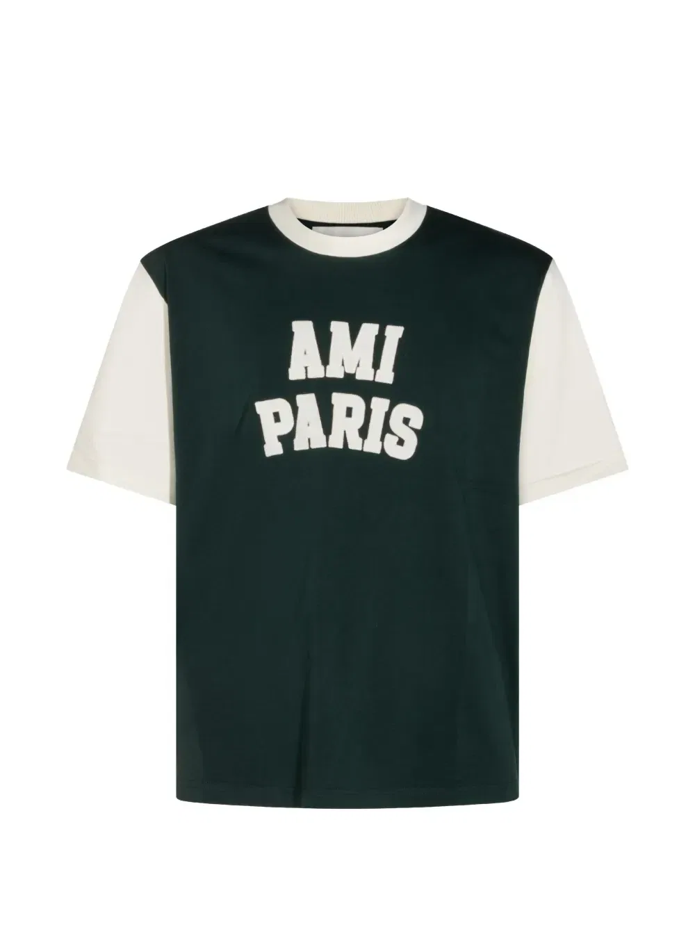 Футболка с аппликацией-логотипом Ami Paris, зеленый