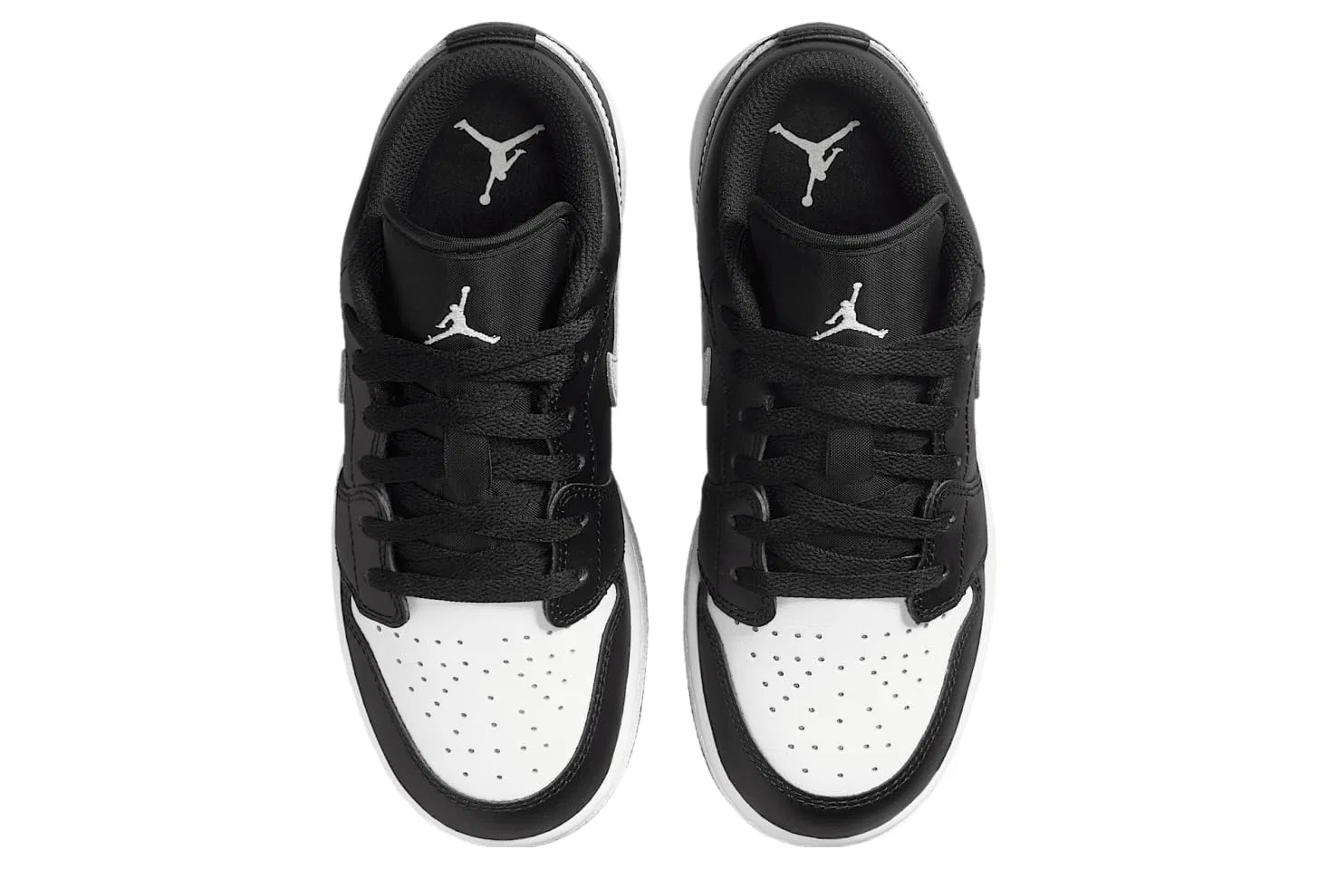 Детские баскетбольные кроссовки для мальчиков Air Jordan 1 Low (GS) NIKE, Black White Summit — фото 4