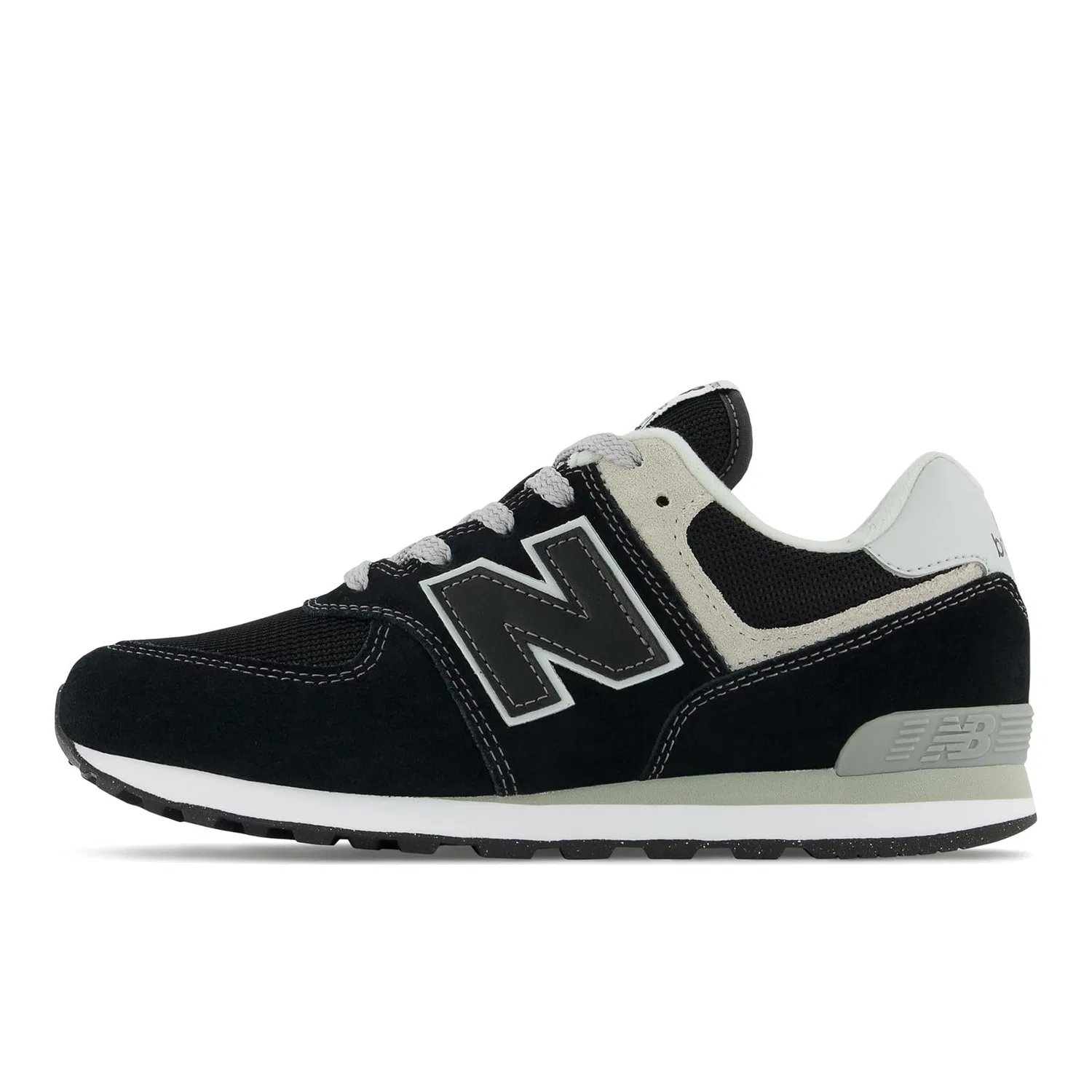 Детские кроссовки для девочек замшевые New Balance 574 Heritage Vintage Pack, Black Black Evb 02 — фото 3