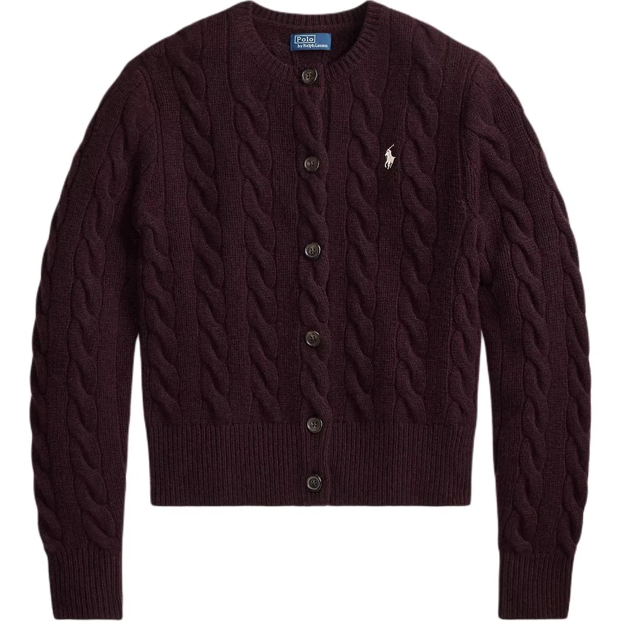 Женский свитер с круглым вырезом Burgundy Polo Ralph Lauren, Burgundy