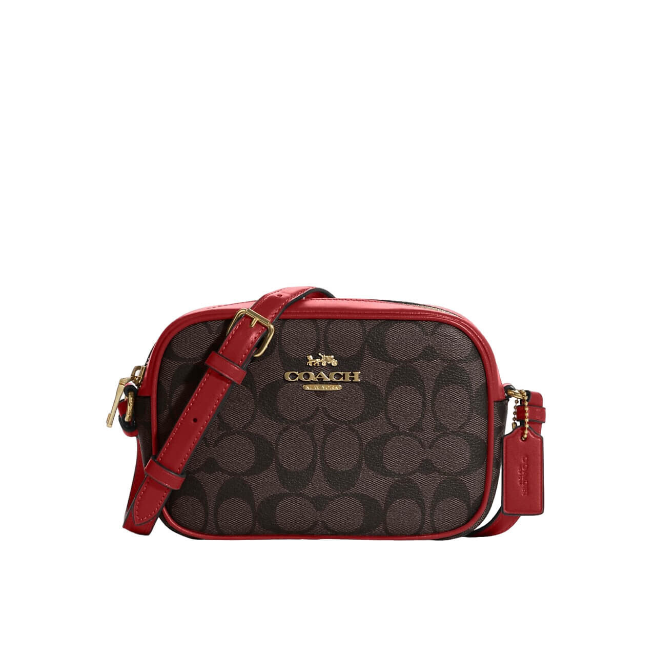 

Мини-сумка Coach Outlet Jamie, золотой/коричневый/красный