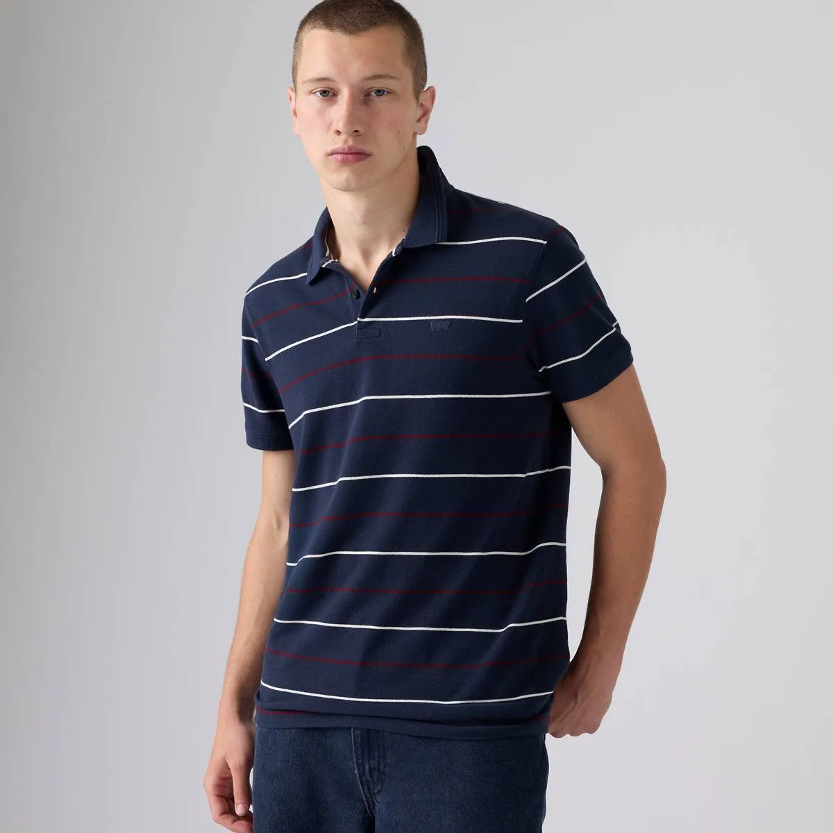 Оригинальное поло Levi's, Doyle Stripe Navy Blazer - Blue