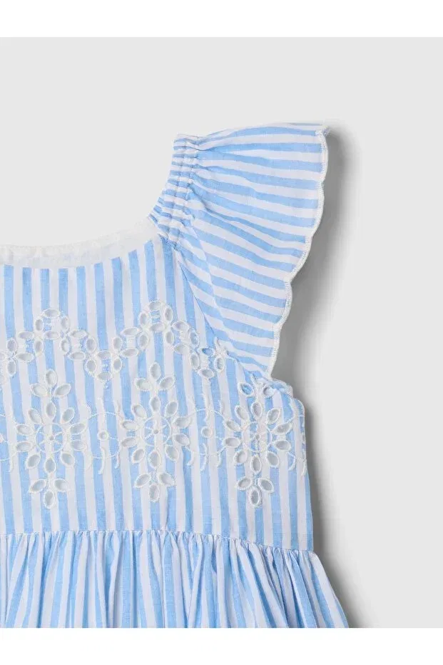 Детское платье для девочек с вышивкой Gap, Blue-000 — фото 2