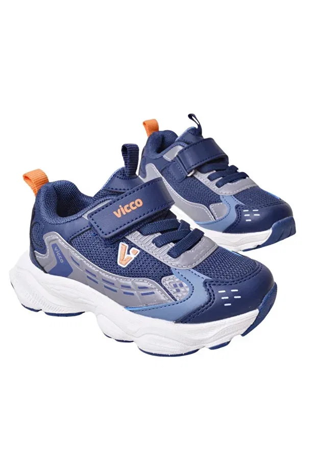 Детские спортивные кроссовки для девочек с текстильным верхом Vicco, Navy Blue