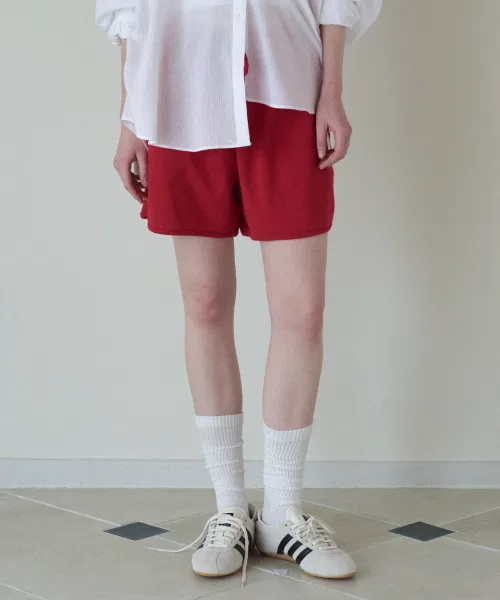 Детские шорты с вышивкой 50s Embroidered Track Shorts TTUDEMENT, Red