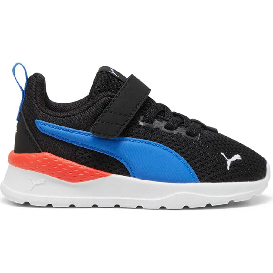 Кроссовки детские с липучками Anzarun Lite Puma, Зелено-черно-белый
