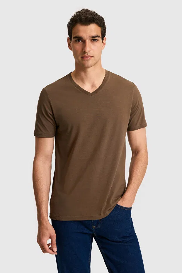 Мужская футболка хлопковая U.S. Polo Assn., Brown