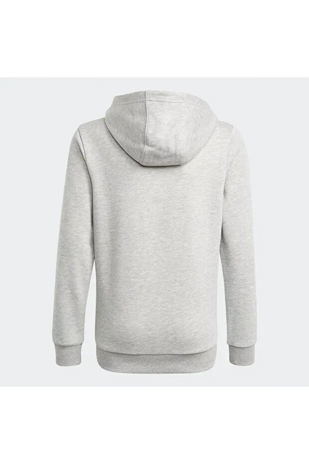 Детское худи для мальчиков с принтом Essentials Adidas, Medium Grey Heather / Black — фото 2