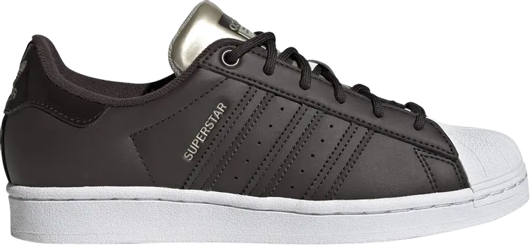Кроссовки Adidas Wmns Superstar 'Night Brown Gold', коричневый