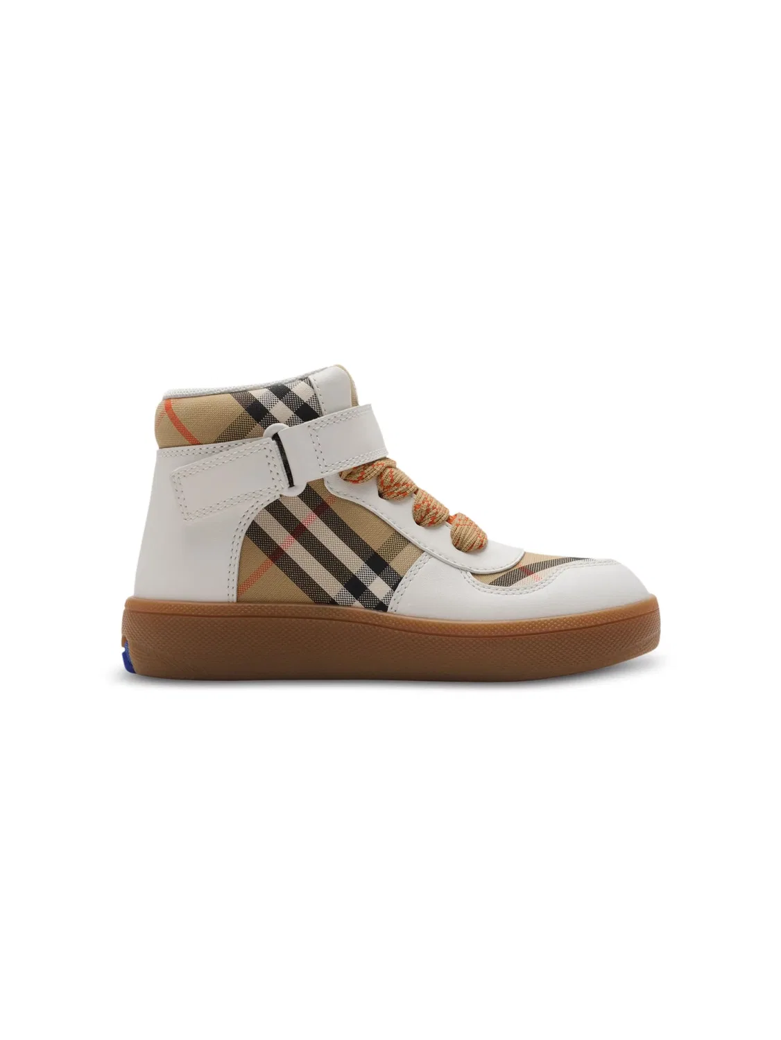 Клетчатые кроссовки Burberry, белый