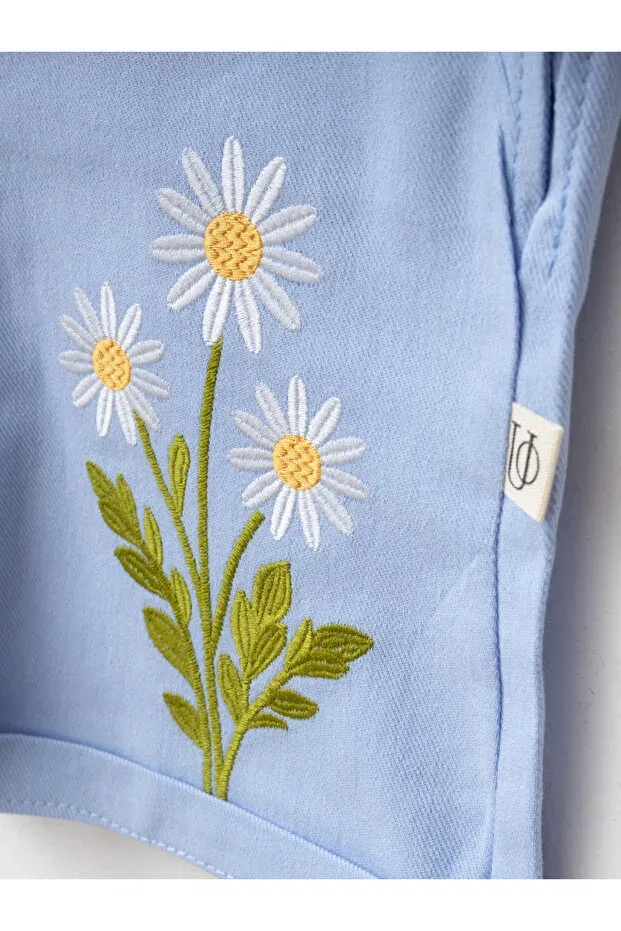Детский комбинезон для девочек с вышивкой Jammybaby, Blue — фото 2